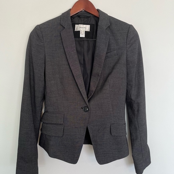 Mango Suits Women's Gray tailored Blazer size 4 - Picture 2 of 5